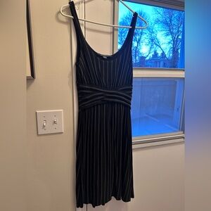 le chateau Black Sleeveless Striped Maxi Dress